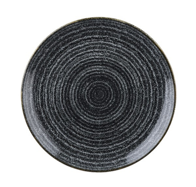 CHURCHILL SUPER VITRIFIED STUDIO PRINTS CHARCOAL BLACK COUPE PLATE 6.5Inch