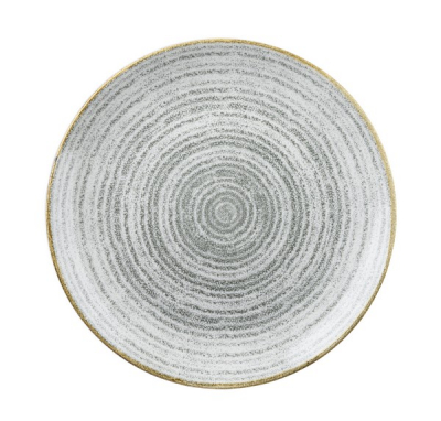 CHURCHILL SUPER VITRIFIED STUDIO PRINTS STONE GREY COUPE PLATE 11.3Inch