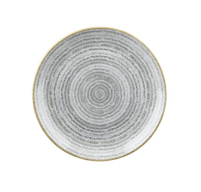 CHURCHILL SUPER VITRIFIED STUDIO PRINTS STONE GREY COUPE PLATE 8.5Inch
