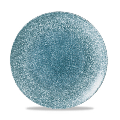 CHURCHILL SUPER VITRIFIED STUDIO PRINTS RAKU TOPAZ BLUE COUPE PLATE 10.2Inch