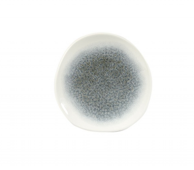 CHURCHILL SUPER VITRIFIED STUDIO PRINTS RAKU TOPAZ BLUE ORGANIC PLATE 7.3Inch