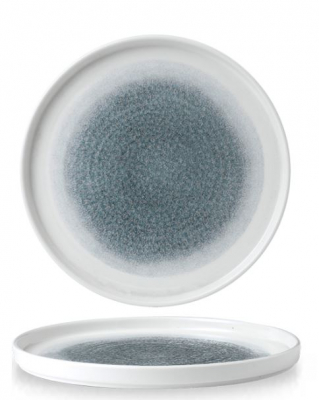 CHURCHILL RAKU TOPAZ BLUE WALLED PLATE 10 2/8Inch X6