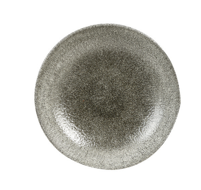 CHURCHILL SUPER VITRIFIED STUDIO PRINTS RAKU QUARTZ BLACK COUPE BOWL 40OZ