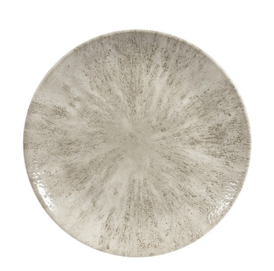 CHURCHILL SUPER VITRIFIED STUDIO PRINTS STONE AGATE GREY COUPE PLATE 10.2Inch