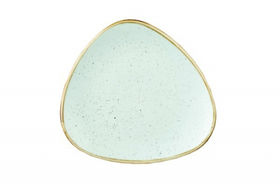 CHURCHILL SUPER VITRIFIED STONECAST DUCK EGG BLUE TRIANGULAR PLATE 10.4Inch