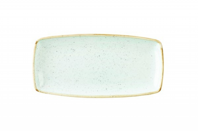 CHURCHILL SUPER VITRIFIED STONECAST DUCK EGG BLUE OBLONG PLATE 11.6X5.5Inch