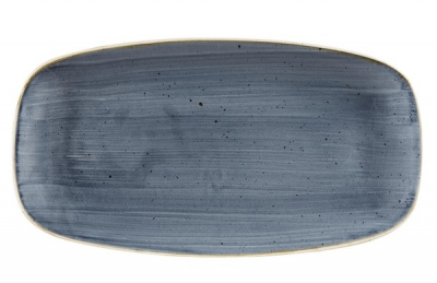 CHURCHILL SUPER VITRIFIED STONECAST BLUEBERRY OBLONG PLATE 14X7.4Inch