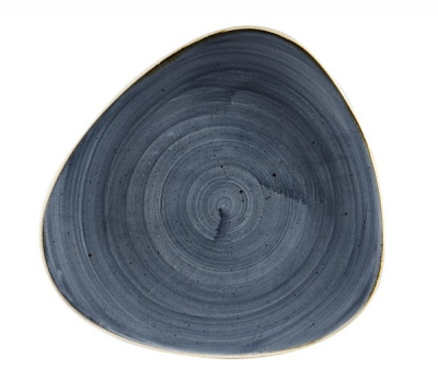 CHURCHILL SUPER VITRIFIED STONECAST BLUEBERRY TRIANGULAR PLATE 10.4Inch