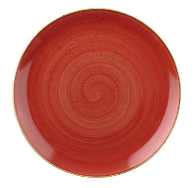 CHURCHILL SUPER VITRIFIED STONECAST BERRY RED COUPE PLATE 10.2Inch