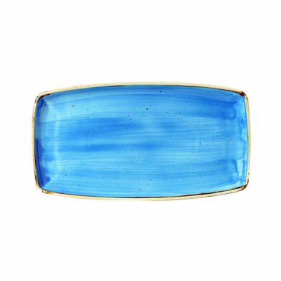 CHURCHILL SUPER VITRIFIED STONECAST CORNFLOWER BLUE OBLONG PLATE 11.6x5.5Inch