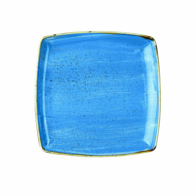 CHURCHILL SUPER VITRIFIED STONECAST CORNFLOWER BLUE DEEP SQUARE PLATE 10.6Inch
