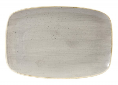 CHURCHILL SUPER VITRIFIED STONECAST PEPPERCORN GREY CHEF'S OBLONG PLATE 11.8X7.8Inch