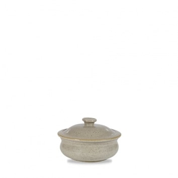 CHURCHILL SUPER VITRIFIED STONECAST PEPPERCORN GREY LIDDED STEWPOT 15.1OZ