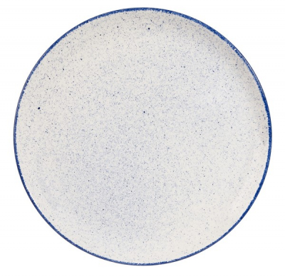 CHURCHILL SUPER VITRIFIED STONECAST HINTS INDIGO BLUE COUPE PLATE 12.8Inch