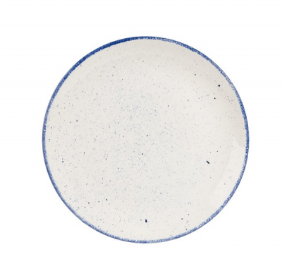 CHURCHILL SUPER VITRIFIED STONECAST HINTS INDIGO BLUE COUPE PLATE 10.3Inch