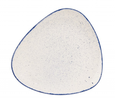 CHURCHILL SUPER VITRIFIED STONECAST HINTS INDIGO BLUE TRIANGULAR PLATE 12.3Inch