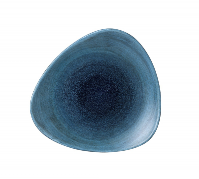 CHURCHILL SUPER VITRIFIED STONECAST AQUEOUS LAGOON TRIANGULAR PLATE 9Inch