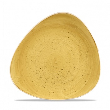 CHURCHILL SUPER VITRIFIED STONECAST MUSTARD SEED TRIANGULAR PLATE 10.4Inch