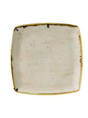 CHURCHILL SUPER VITRIFIED STONECAST NUTMEG CREAM SQUARE PLATE 10.6Inch