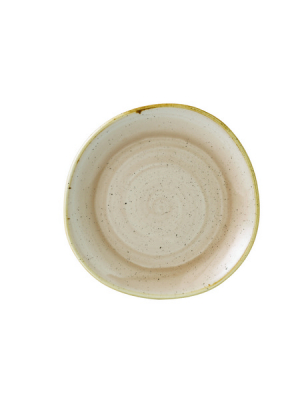CHURCHILL SUPER VITRIFIED STONECAST NUTMEG CREAM ORGANIC PLATE 8.3Inch