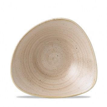 CHURCHILL SUPER VITRIFIED STONECAST NUTMEG CREAM TRIANGULAR BOWL 13OZ