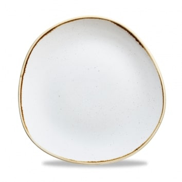 CHURCHILL SUPER VITRIFIED STONECAST BARLEY WHITE ORGANIC ROUND PLATE 8.3Inch
