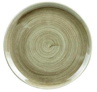 CHURCHILL SUPER VITRIFIED STONECAST PATINA ANTIQUE TAUPE COUPE PLATE 12.8Inch