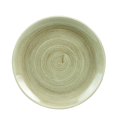 CHURCHILL SUPER VITRIFIED STONECAST PATINA ANTIQUE TAUPE COUPE PLATE 10.2Inch
