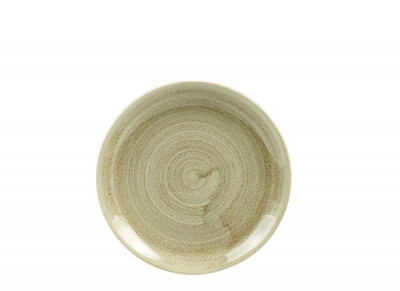 CHURCHILL SUPER VITRIFIED STONECAST PATINA ANTIQUE TAUPE COUPE PLATE 6.5Inch