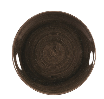 CHURCHILL SUPER VITRIFIED STONECAST PATINA IRON BLACK COUPE PLATE 10.2Inch