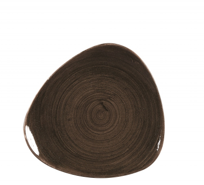 CHURCHILL SUPER VITRIFIED STONECAST PATINA IRON BLACK TRIANGULAR PLATE 9Inch