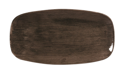 CHURCHILL SUPER VITRIFIED STONECAST PATINA IRON BLACK OBLONG PLATE 14X7.4Inch