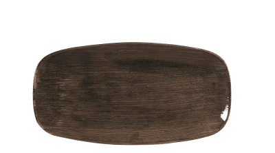 CHURCHILL SUPER VITRIFIED STONECAST PATINA IRON BLACK OBLONG PLATE 11.7X6Inch