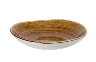 CHURCHILL SUPER VITRIFIED STONECAST PATINA VINTAGE COPPER TRIANGULAR BOWL 21.1OZ