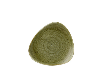 CHURCHILL SUPER VITRIFIED STONECAST PLUME OLIVE TRIANGULAR PLATE 9Inch