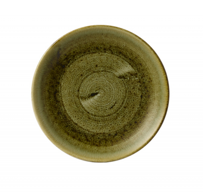 CHURCHILL SUPER VITRIFIED STONECAST PLUME OLIVE OBLONG PLATE 11.7X6Inch