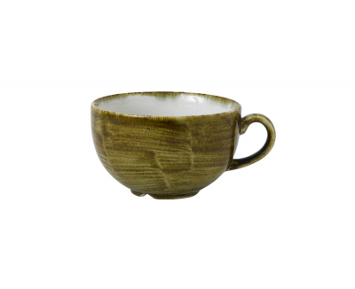CHURCHILL SUPER VITRIFIED STONECAST PLUME OLIVE CAPPUCCINO CUP 12OZ