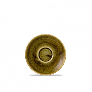 CHURCHILL SUPER VITRIFIED STONECAST PLUME OLIVE SAUCER 4.6Inch