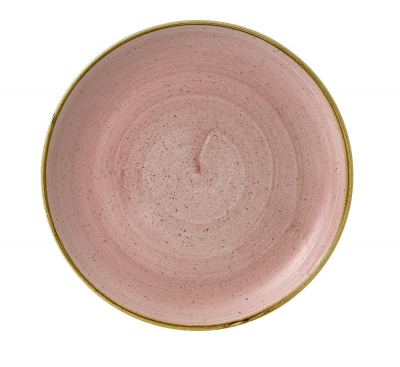 CHURCHILL SUPER VITRIFIED STONECAST PETAL PINK COUPE PLATE 11.3Inch