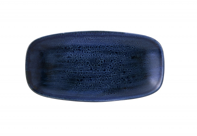 CHURCHILL SUPER VITRIFIED STONECAST PLUME ULTRAMARINE OBLONG PLATE 11.7X6Inch
