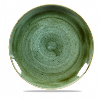 CHURCHILL SUPER VITRIFIED STONECAST SAMPHIRE GREEN COUPE PLATE 11.3Inch