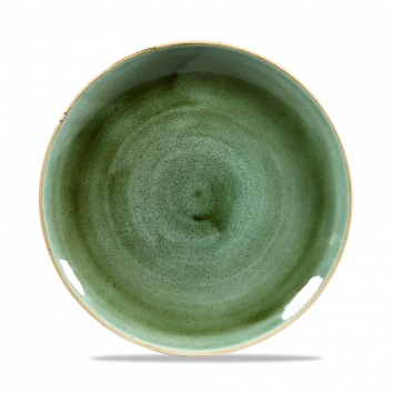 CHURCHILL SUPER VITRIFIED STONECAST SAMPHIRE GREEN COUPE PLATE 8.5Inch