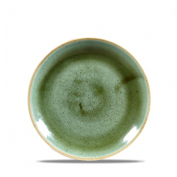 CHURCHILL SUPER VITRIFIED STONECAST SAMPHIRE GREEN COUPE PLATE 6.5Inch