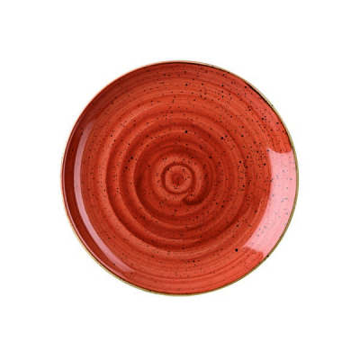 CHURCHILL SUPER VITRIFIED STONECAST SPICED ORANGE COUPE PLATE 12.8Inch