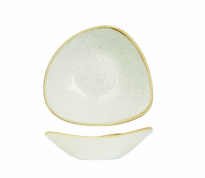 CHURCHILL SUPER VITRIFIED STONECAST BARLEY WHITE TRIANGULAR BOWL 13OZ