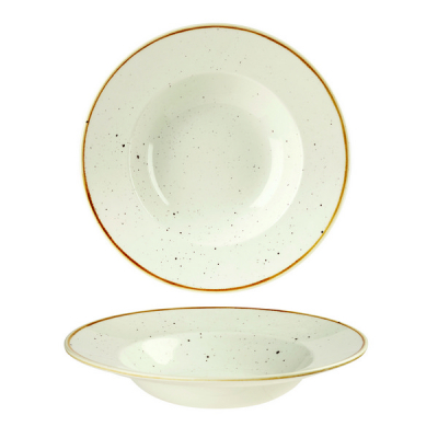 CHURCHILL SUPER VITRIFIED STONECAST BARLEY WHITE WIDE RIM BOWL 10OZ