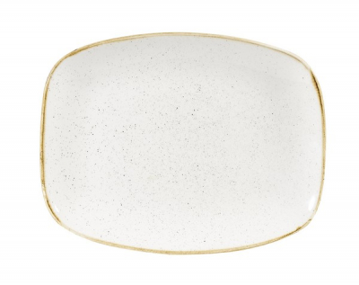 CHURCHILL SUPER VITRIFIED STONECAST BARLEY WHITE CHEF'S OBLONG PLATTER 13.5X9.2Inch