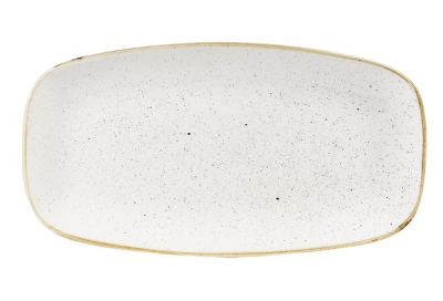 CHURCHILL SUPER VITRIFIED STONECAST BARLEY WHITE CHEF'S OBLONG PLATE 14X7.4Inch