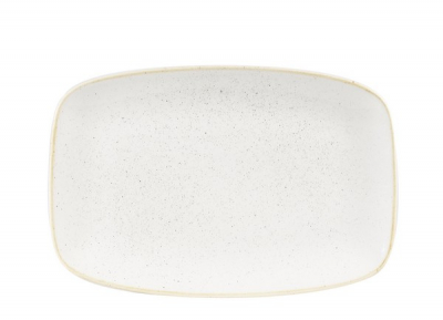 CHURCHILL SUPER VITRIFIED STONECAST BARLEY WHITE CHEF'S OBLONG PLATE 11.8X7.8Inch