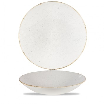 CHURCHILL SUPER VITRIFIED STONECAST BARLEY WHITE COUPE BOWL 176OZ